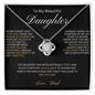 To My Beautiful Daughter Love Dad - Love Knot Necklace