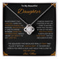To My Beautiful Daughter Love Mom - Love Knot Necklace