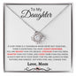 To My Daughter Love Mom -Love Knot Necklace