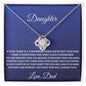 To My Daughter Love Knot Necklace - Love Dad