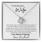 To My Beautiful Wife - Love Knot Necklace