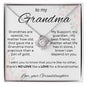 To My Grandma Love your Granddaughter- Love Knot necklace