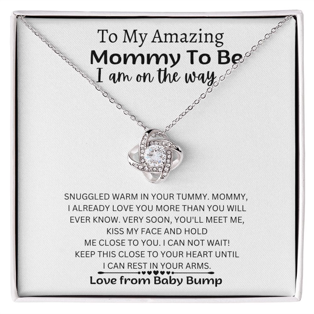 To My Amazing Mommy To Be - Love Knot Necklace