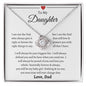 To My Daughter Love Dad- Love Knot Necklace
