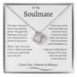 To My Soulmate - Love Knot Necklace