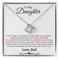 To My Daughter Love Knot Necklace - Love Dad