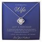 To My Beautiful Wife - Love Knot Necklace