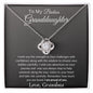 To My Badass Granddaughter Love Grandma - Love Knot Necklace