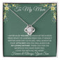 To My Mom Love Son - Love Knot Necklace