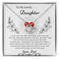 To My Lovely Daughter Love Dad- Love Knot Necklace