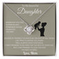 To My Beautiful Daughter Love Mom - Love Knot Necklace