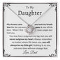 To My Daughter Love Knot Necklace - Love Dad