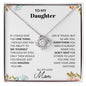To My Daughter Love Mom - Love Knot necklace