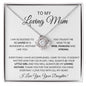To My Loving Mother Love Daughter - Love Knot Necklace