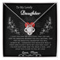 To My Lovely Daughter Love Mom- Love Knot Necklace