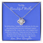 To My Beautiful Loving Mother - Love Knot Necklace
