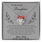 To My Lovely Daughter Love Dad - Love Knot Necklace