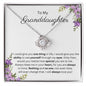 To My Granddaughter - Love Knot Necklace