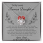 To My Lovely Bonus Daughter Love Dad - Love Knot Necklace