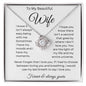 To My Beautiful Wife - Love Knot Necklace