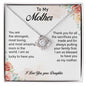 To My Mother Love Daughter - Love Knot Necklace