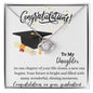 To My Daughter congratulations on your graduation - Love Knot Necklace