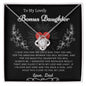 To My Lovely Bonus Daughter Love Dad- Love Knot Necklace