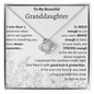 To My Beautiful Granddaughter Love Knot Necklace