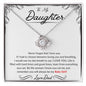 To My Daughter Love Dad - Love Knot Necklace