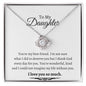 To My Daughter Love Knot Necklace