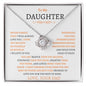 To My Daughter Love Dad- Love Knot Necklace