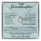 To My Granddaughter Love Grandpa - Love Knot Necklace