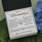 To My Grandma Love your Granddaughter- Love Knot necklace