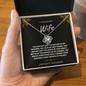 To My Beautiful Wife- Love Knot Necklace