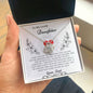 To My Lovely Daughter Love Dad- Love Knot Necklace