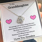 To My Granddaughter Love Grandma - Love Knot Necklace