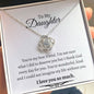 To My Daughter Love Knot Necklace