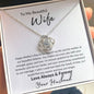To My Beautiful Wife - Love Knot Necklace
