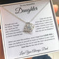 To My Beautiful Daughter Love Dad - Love Knot Necklace