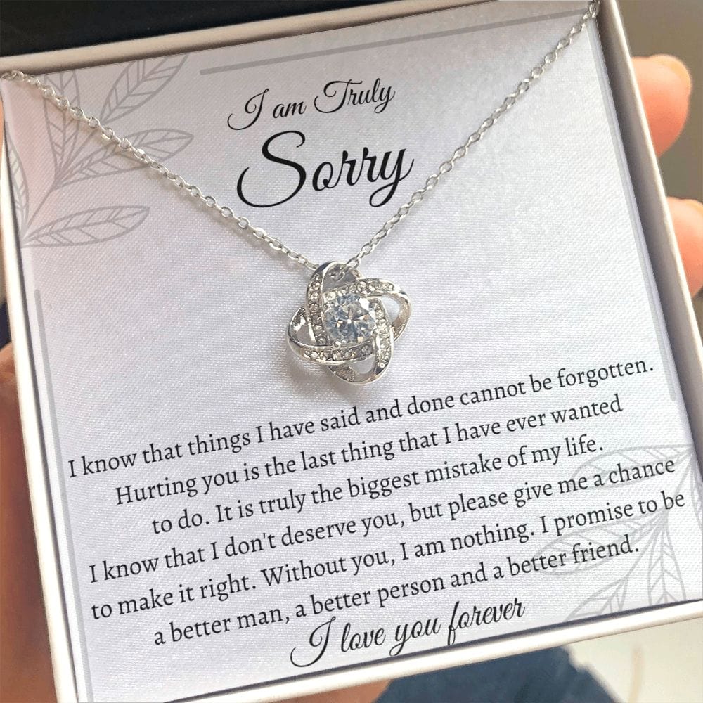I am Truly Sorry - Love Knot Necklace