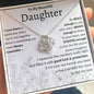 To My Beautiful Daughter Love Knot Necklace