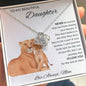 To My Beautiful Daughter Love Mom - Love Knot Necklace