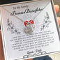To My Lovely Bonus Daughter Love Dad - Love Knot Necklace