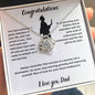 Congratulations on your graduation! Love Dad - Love Knot Necklace