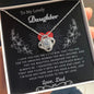 To My Lovely Daughter Love Dad - Love Knot Necklace