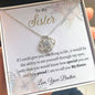 To My Sister - Love Knot Necklace