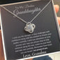 To My Badass Granddaughter Love Grandma - Love Knot Necklace