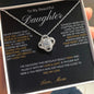 To My Beautiful Daughter Love Mom - Love Knot Necklace