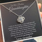 To My Badass Granddaughter Love Grandpa - Love Knot Necklace
