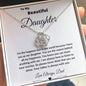 To My Beautiful Daughter Love Dad - Love Knot Necklace